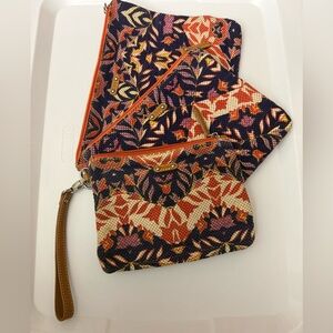 Anthro Colorful Patterned Clutch Set